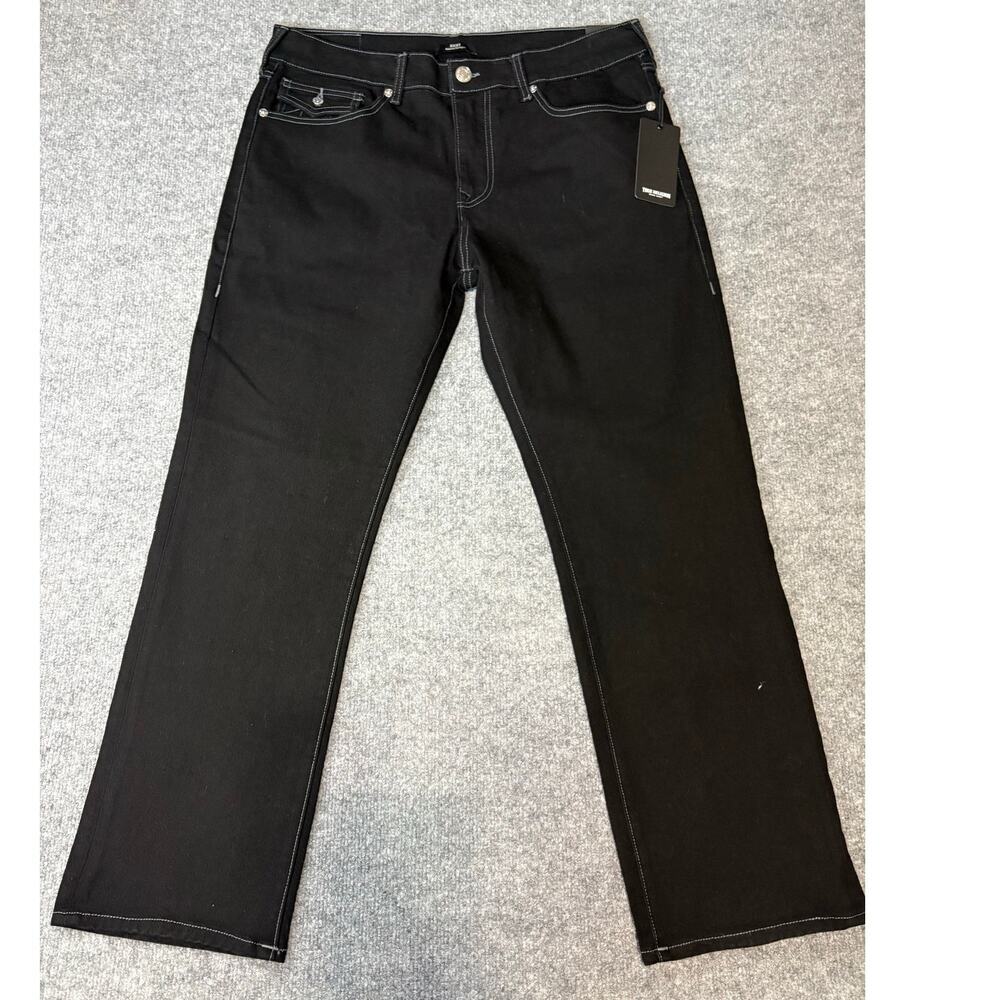 NWT True Religion Ricky FLap Jeans Body Rinse Black Style 108288N30R  Sz 36/30